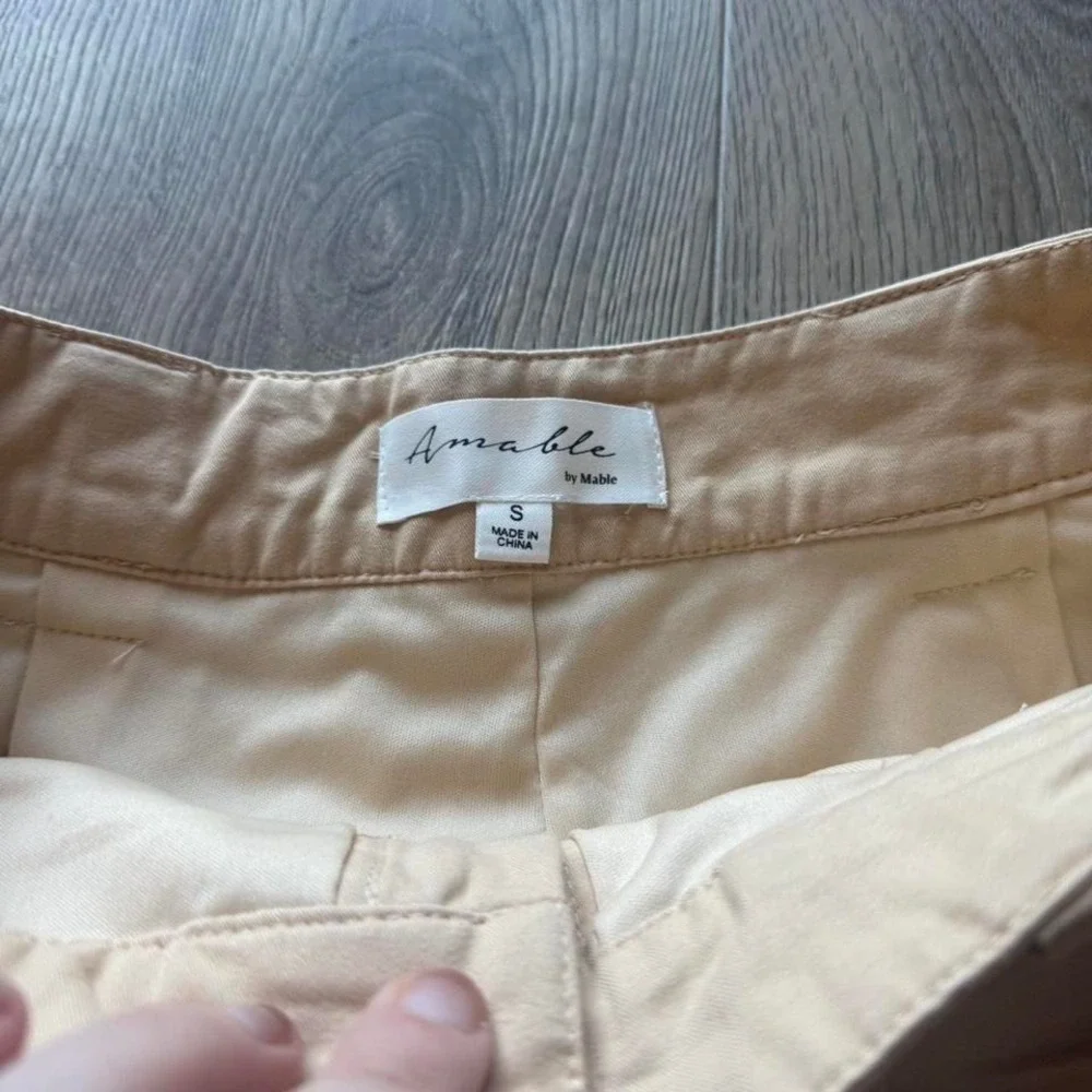 Beige Skort Mini Skirt Shorts Neutral Festival Small‎ - Picture 2 of 4